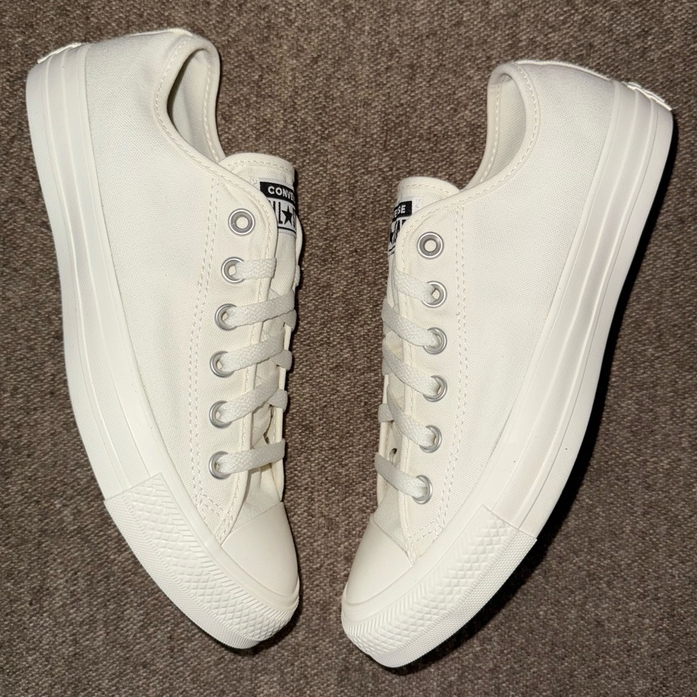 Converse Chuck Taylor All Star Low Off White Egret Beige size 9 NEW Custom